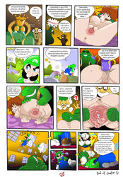 anal anal_fisting breasts clothes color comic egg facial_hair female fisting gag gaping gaping_pussy hair human interspecies jiky lakitu luigi male mario_(series) mouser mustache nintendo nude princess_daisy prolapse prolapsed_pussy sex_toy source_request super_mario_bros. super_mario_bros._2 uncensored vulva wart_(mario)