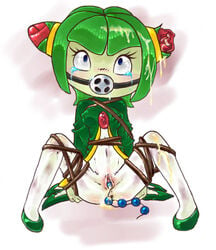 beads bondage cosmo_the_seedrian purplekecleon rape scared seedrian sonic_(series) sonic_team sonic_x straight_hair tears