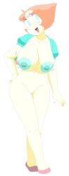 1girls aqua_eyes big_areola big_nipples bimbo blue_eyes blue_skin bottomless breasts cartoon_network cleavage curvy erect_nipples feet female female_only gem_(species) hoshime huge_areolae huge_breasts inverted_nipples orange_hair pearl_(steven_universe) pink_shoes pink_slippers pose puffy_nipples pussy red_hair shoes short_hair solo source_request steven_universe thick_thighs voluptuous wide_hips