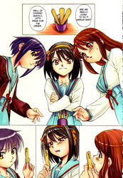 asahina_mikuru doujinshi face hands hard_translated highres multiple_girls nagato_yuki nishitsuki_tsutomu suzumiya_haruhi suzumiya_haruhi_no_yuuutsu translated