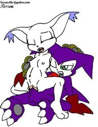 1boy 1girls anthro color digimon erection female fur furry gatomon humanoid_penis impmon interspecies male penis penis_in_vagina sex smooth_penis straight terrenslks toony vaginal_penetration vulva