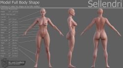 1girls 3d areolae ass ass_cheeks ass_crack asscheeks asscrack bald bald_female bald_head bald_woman belly belly_button boobs breasts butt_cheeks butt_crack buttcheeks buttcrack character_sheet elf elf_ears elf_female female female_only green_eyes naked naked_female naked_woman navel nipples nude nude_female nude_woman sellendri_(sinlord) sinlord slushe_(website) tits tummy turnaround