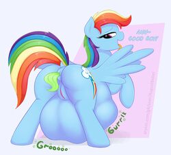 anal_vore anus augustbebel english_text equine feral friendship_is_magic horse implied_digestion mammal my_little_pony open_mouth pony pussy rainbow_dash_(mlp) text vore