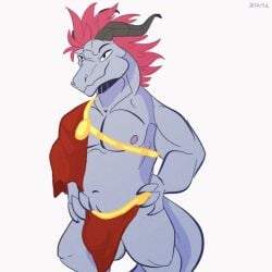 animated anthro balls belly clothed clothing dragon dragonsterr erection genitals humanoid_genitalia humanoid_penis male male_only muscular mythological_creature mythological_scalie mythology nipples overweight penis rangstrom scalie short_playtime solo solo_male undressing