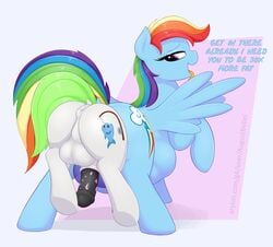 anal anal_sex anal_vore animal_genitalia animal_penis augustbebel balls dickgirl english_text equine equine_penis feral friendship_is_magic horse horsecock intersex mammal my_little_pony pegasus penetration penis pony rainbow_dash_(mlp) text vore wings