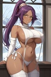 1female 1girls ai_generated bleach female female_only lokokabooster69 shihouin_yoruichi solo solo_female tagme voluptuous voluptuous_female