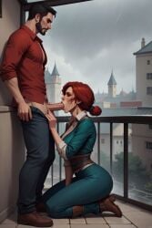 ai_generated fellatio red_hair triss_merigold