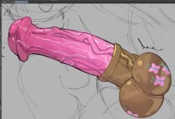 1futa big_balls cutie_mark erection fluttershy_(mlp) friendship_is_magic furry futanari horsecock magnetstuff my_little_pony wip