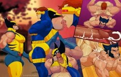 abs anal anal_sex ass bara biceps big_bulge big_penis bulge clothing cum cyclops_(x-men) daddy dilf dominant dominant_male domination eating_ass erection gay gay_anal gay_domination gay_sex genital_fluids logan_(x-men) male male/male male_nipples male_only male_penetrated male_penetrating_male manly marvel marvel_comics mature_male muscular_male nipples nude orgasm pecs penetration penis penis_outline rumpletumple1 scott_summers sex tight_clothing wolverine_(x-men) x-men x-men_97