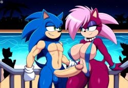 ai_generated ass blue_body breasts incest incest_(lore) magenta_fur male/female pink_hair sex sonia_the_hedgehog sonic_(series) sonic_the_hedgehog sonic_the_hedgehog_(series) sonic_underground sonic_x_sonia straight veiny_penis