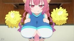 clothed dragon_maid huge_breasts ilulu_(dragon_maid) pink_hair tagme thick_thighs titjob video