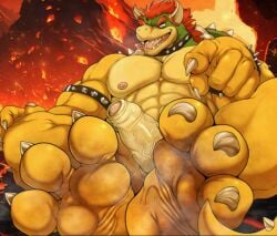 bowser feet foot_fetish gay mario_(series) musk sweat