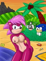 1girls 2018 2boys 5_fingers animal_ears anthro aquatic beach black_eyes black_nose blue_fur breasts camera clothing coconut crab ear_piercing eyelashes female food fruit fur gloves green_fur hair hedgehog incest looking_at_viewer mammal manic_the_hedgehog nipples nude palm_tree purple_fur pussy randomobliquity_(artist) sand seaside sonia_the_hedgehog sonic_(series) sonic_the_hedgehog sonic_underground spying swimsuit tree vagina water