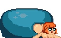 animated glasses pixel_art red_hair slime vore