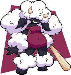 1female 1females 1girls baseball_bat bobberbobman bones_mcdudesman breasts female female female_only girl girl_only oc sheep_girl tagme tagme_(character) thighs