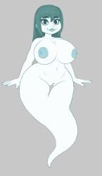 ghost ghost_girl ghost_tail huge_breasts white_body