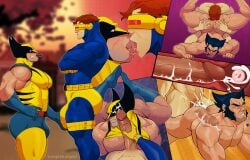 abs anal anal_sex ass bara biceps big_bulge big_penis bulge clothing cum cyclops_(x-men) daddy dilf dominant dominant_male domination eating_ass erection gay gay_anal gay_domination gay_sex genital_fluids logan_(x-men) male male/male male_nipples male_only male_penetrated male_penetrating_male manly marvel marvel_comics mature_male muscular_male nipples nude orgasm pecs penetration penis penis_outline rumpletumple1 scott_summers sex tight_clothing wolverine_(x-men) x-men x-men_97