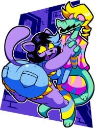 2females 2girls bobberbobman bones_mcdudesman bratty_(undertale) catty_(undertale) female female_only furry girl girl_only girls_only scalie tagme undertale undertale_(series)