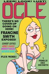 american_dad english_text female francine_smith lingerie magazine_cover solo toonytease