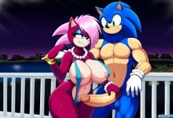 ai_generated ass blue_body breasts incest incest_(lore) magenta_fur male/female pink_hair sex sonia_the_hedgehog sonic_(series) sonic_the_hedgehog sonic_the_hedgehog_(series) sonic_underground sonic_x_sonia straight veiny_penis