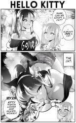 2girls animal_ears female_only gojira_(band) grs- suggestive tagme yuri