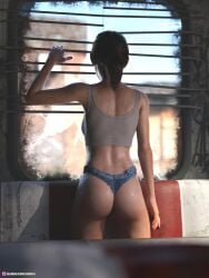 3d ass athletic athletic_female brown_hair bubble_butt dboxx ellie_(the_last_of_us) ellie_williams female female_focus female_only hourglass_figure naughty_dog rear_view skimpy skimpy_clothes tagme the_last_of_us the_last_of_us_2 wide_hips