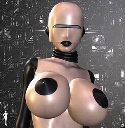 1girls 3d android bare_shoulders big_breasts black_lips busty cleavage curvy detailed_background erect_nipple erect_nipples eyelashes female female_only front_view hourglass_figure humanoid looking_at_viewer pose posing shiny shiny_skin solo standing v4enru voluptuous wide_hips xskullheadx