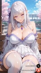 1girls 2025 ai_generated ass big_ass big_breasts breasts emilia_(re:zero) female hi_res high_quality high_resolution highres huge_ass huge_breasts huge_thighs nsfw purple_eyes re:zero_kara_hajimeru_isekai_seikatsu sinity small_waist thick_thighs thin_waist white_hair