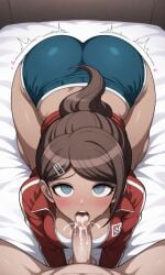 ai_generated aoi_asahina asahina_aoi ass big_ass big_breasts breasts cum danganronpa danganronpa:_trigger_happy_havoc female male penis semen sucking_penis