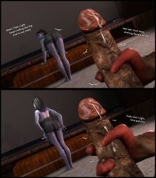 alien_girl ass breasts comic foab30 huge_cock imminent_sex krogan male/female mass_effect masturbation panties_down quarian stripping tali'zorah_nar_rayya twerking urdnot_wrex wiggling_ass