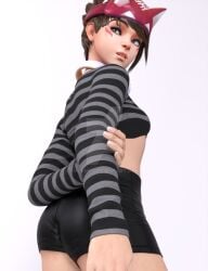 1girls 3d activision blizzard_entertainment breasts curvaceous curvy curvy_figure female hips kiriko_(overwatch) kiriko_kamori legs light-skinned_female light_skin mature mature_female overwatch overwatch_2 slim_waist thick thick_hips thick_legs thick_thighs thighs voluptuous vtemp waist wide_hips