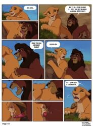2025 animal_genitalia animal_penis anus brown_body brown_eyes brown_fur comic disney duo english_text felid feline_genitalia feline_penis female feral feral_on_feral forced fur genitals green_eyes hi_res kiara_(the_lion_king) kovu_(the_lion_king) licking lion male male/female mammal pantherine penetration penis rape reallynxgirl sex speech_bubble tan_body tan_fur text the_lion_king tongue vaginal_penetration vaginal_penetration vulva yellow_sclera