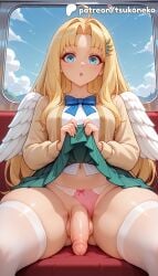 1futa 2026 ai_assisted ai_generated angel anime artist_name bird blue_sky clothes_lift cloud cock detached_wings dick dove explicit feathered_wings feathers filo futanari halo hi_res high_quality high_resolution highres lifted_by_self mini_wings otoko_no_ko panties patreon patreon_username pegasus penis seagull skirt skirt_lift sky spread_wings stable_diffusion tate_no_yuusha_no_nariagari testicles the_rising_of_the_shield_hero tsukoneko underwear watermark white_feathers