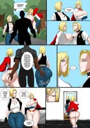 1boy 2girls android android_18 android_girl angry arms_crossed arms_crossed_under_breasts ass ass_bigger_than_head ass_slap bald bald_male bedroom bedroom_background bedroom_eyes bedroom_setting belt big_ass big_breasts big_breasts big_butt black_choker black_gloves black_guy black_male black_man blonde_hair blue_boots blue_eyes blue_eyes_female blue_gloves bodysuit boob_tattoo boob_window boots breast_tattoo breasts breasts_bigger_than_head breasts_press breasts_pressed_against_another breasts_pressed_together brown_belt cheating cheating_wife clothed clothed_female clothed_male comic crossover dark-skinned_male dark_skin dc dc_comics dialogue dragon_ball dragon_ball_z earring earrings eastern_and_western_character english english_text female female_kryptonian flying gloves grope half-closed_eyes horny horny_female huge_ass huge_boobs huge_breasts huge_butt imminent_sex interracial jeans kryptonian large_ass large_breasts male multiple_girls muscles muscular muscular_male necklace netorare park pearl_necklace pink_lips power_girl qos qos_tattoo queen_of_spades queen_of_spades_symbol queen_of_spades_tattoo red_belt red_cape shaking_ass shaking_butt silver_earring silver_earrings slapping_ass slapping_butt smacking_ass spade spade_tattoo spanking superman_(series) tattoo text text_bubble thick thick_ass thick_butt thick_hips thick_legs thick_lips thick_thighs trees venomarts00 white_bodysuit zstorys22