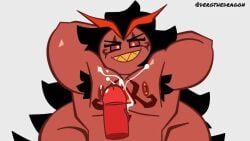 animated boobjob breasts burning_spice_cookie cookie_run cookie_run_kingdom cum ejaculating_on_another hair hairy hairy_armpits loop male male_only male_paizuri moobjob moobs muscular no_sound pecjob pecs pectorals penis tagme video