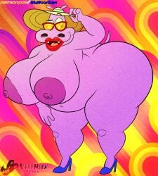 1girls anthro bbw big_areola big_ass big_breasts big_lips blu3danny blumoondan breasts erect_penis eyeshadow female giantess gladys_hippo hi_res high_heels hippopotamus_humanoid horny_female huge_ass huge_breasts large_areolae mascara nickelodeon nude nude_female puffy_lips purple_skin rocko's_modern_life seductive seductive_female seductive_gaze sun_hat sunglasses thick_thighs thunder_thighs wide_hips