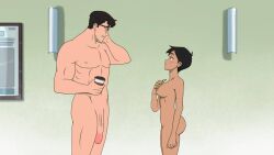 1boy 1boy1girl 1girl abs big_dick big_penis breasts casual clark_kent clark_kent_(my_adventures_with_superman) dark_skin dc dc_comics dick edit female human lois_lane lois_lane_(my_adventures_with_superman) male muscular muscular_male my_adventures_with_superman naked naked_female naked_male nipples nude nude_female nude_male pale_skin penis public renajon screenshot_edit side_ass side_boob side_butt side_view sideass sideboob sidebutt six_pack superman_(series)