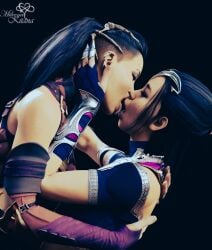 2girls 3d black_hair breasts curvaceous curves curvy curvy_figure dark_hair edenian female hips hourglass_figure incest kitana kiteena kunoichi legs light-skinned_female light_skin mature mature_female mileena mortal_kombat mortal_kombat_1_(2023) netherrealm_studios ninja princess rayalterego23 sisters slim_waist tarkatan thick thick_hips thick_legs thick_thighs thighs twincest twins voluptuous waist wide_hips yuri