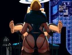 1boy 1girls 2d animated blonde_hair bo_wei broken_gif game_cg pegging strap-on swan_(bo_wei) tagme tower_of_trample