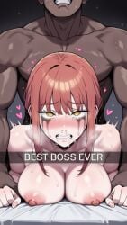 1boy 1boy1girl 1girl1boy 1girls ai_assisted ai_generated blush breasts chainsaw_man cheating clenched_teeth crying crying_with_eyes_open cuckold cuckolding dark-skinned_male dark_room dark_skin doggy_style english_text female forced forced_sex heart interracial kidnap kidnapped kidnapped_female kidnapped_girl kidnapping large_breasts makima_(chainsaw_man) nay_juno netorare nipples ntr nude penetrating_pussy penetration penetration_from_behind rape raped_by_enemy raped_female raped_girl red_hair rolling_eyes saliva sex sex_from_behind sexy sexy_pose sidelocks snapchat snapchat_ntr straight sweat tears teeth text violation yellow_eyes