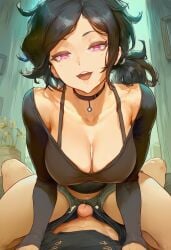 -_-abc 1boy 1girls ai_generated ashley_graves bedroom clothed cowgirl_position female looking_at_viewer male nier:_automata penis pov pov_eye_contact riding sex the_coffin_of_andy_and_leyley yorha_9s