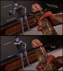 bottomless bottomless_female breasts comic foab30 krogan male/female mass_effect masturbation panties_off quarian stripping tali'zorah_nar_rayya urdnot_wrex