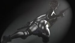 3d 3d_(artwork) armed ass ass_focus black_ops_(half-life) black_ops_assassin bodysuit boots dat_ass dat_butt dual_wielding gear half-life_(series) half-life_2 kneeguards looking_at_viewer looking_back_at_viewer masked masked_female pistol posing posing_for_the_viewer solo solo_female solo_focus tactical_gear thick_butt thick_thighs wide_hips