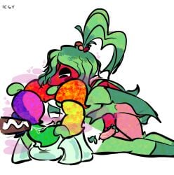 3boys blush breath breathing cake chubby cosmo_(dandy's_world) cum_in_mouth cum_in_pussy cuntboy dandy's_world dandy_(dandy's_world) dick flower hairy_pussy icysicanseeyou intersex penis plant sex sprout_(dandy's_world) strawberry tails