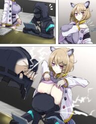 arknights breaking_neck breasts female huge_breasts neck_break reber smothering snuff utage_(arknights) x-ray