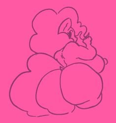 backview my_little_pony nipples nsfwoaf pinkie_pie_(mlp) sideboob sketch tagme uncolored