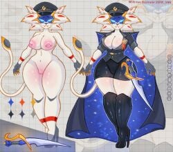 alternate_version anthro anthro_pokemon big_breasts breast_piercing cape clothed cosmic curvy dominant_female explicit exposed_breasts feline female full_body furry furry_female galaxy high_heels large_breasts legendary_pokemon lion military_uniform naked nipple_piercing nsfw nude nude_version officer_uniform plump pokemon puffy_nipples rule_63 seductive sexy solgaleo solo space star_pattern sun_themeexplicitnsfwnudenakedsolofull_bodyadultmature_femalemilitary_uniformofficer_uniformcapehigh_heelsthigh_high_bootsswordweapondominant_female sword thick_thighs thigh_high_boots voluptuous weapon wide_hips