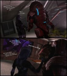 alien_girl clothed comic foab30 imminent_sex krogan male/female mass_effect quarian straight tali'zorah_nar_rayya urdnot_wrex