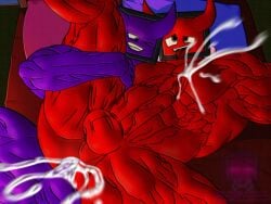 2boys 2d 2d_(artwork) abs ass balls bed bedroom blurry chris_huntsman cum cum_drip cum_in_ass cum_inside cum_on_body cumming cumming_from_anal_sex cumming_in_ass cumming_inside cumming_together cumming_while_penetrated cumming_while_penetrating demon demon_horns demon_tail devil dick digital_drawing_(artwork) digital_media_(artwork) dominant duo erect_penis erection from_behind fucked_senseless fucking gay gay_male grabbing_legs grinning huge_cock looking_at_penis looking_back looking_down looking_pleasured male male_only muscles muscular muscular_male night no_nipples oc orgasm orgasm_face orgasm_from_anal original_character pecs penetration penis pillow purple_body purple_chris_(chrisad_18) red_body sex sex_from_behind smirk smirking spread_legs spreading tongue_out tv tv_head vein veins veiny_muscles veiny_penis