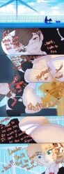 aigis_(persona) ass ass ass_focus ass_up atlus big_ass big_butt butt_focus color colored comic dialogue fart fart_cloud fart_fetish fat_ass female female_focus female_protagonist_(persona_3) kotone_shiomi melissaalli persona persona_3 persona_3_portable tagme